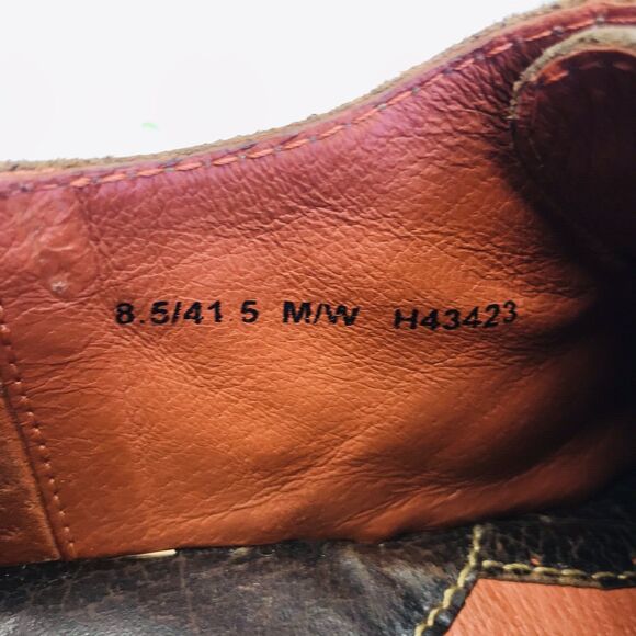 Born Shoes Distressed Leather Lace Oxford Brown 8.5 41.5 Mens Samson Preppy Y2K - Picture 4 of 12